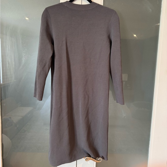 Chic Charcoal Long Sleeve Dress - Picture 2 of 3